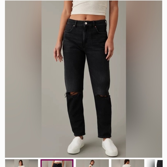 American Eagle Outfitters Black Straight Leg Jeans - Picture 2 of 11